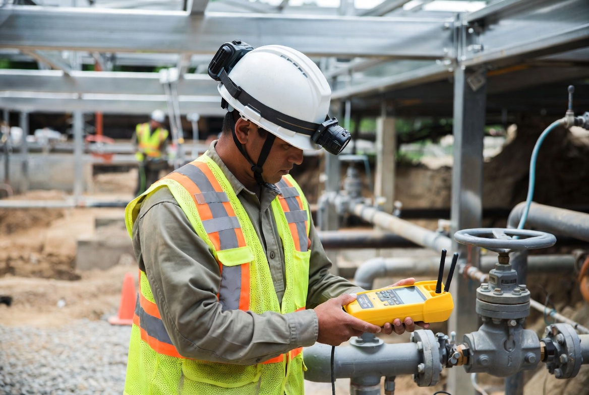 CCS Tracer Wire being located on North American jobsite with professional locator