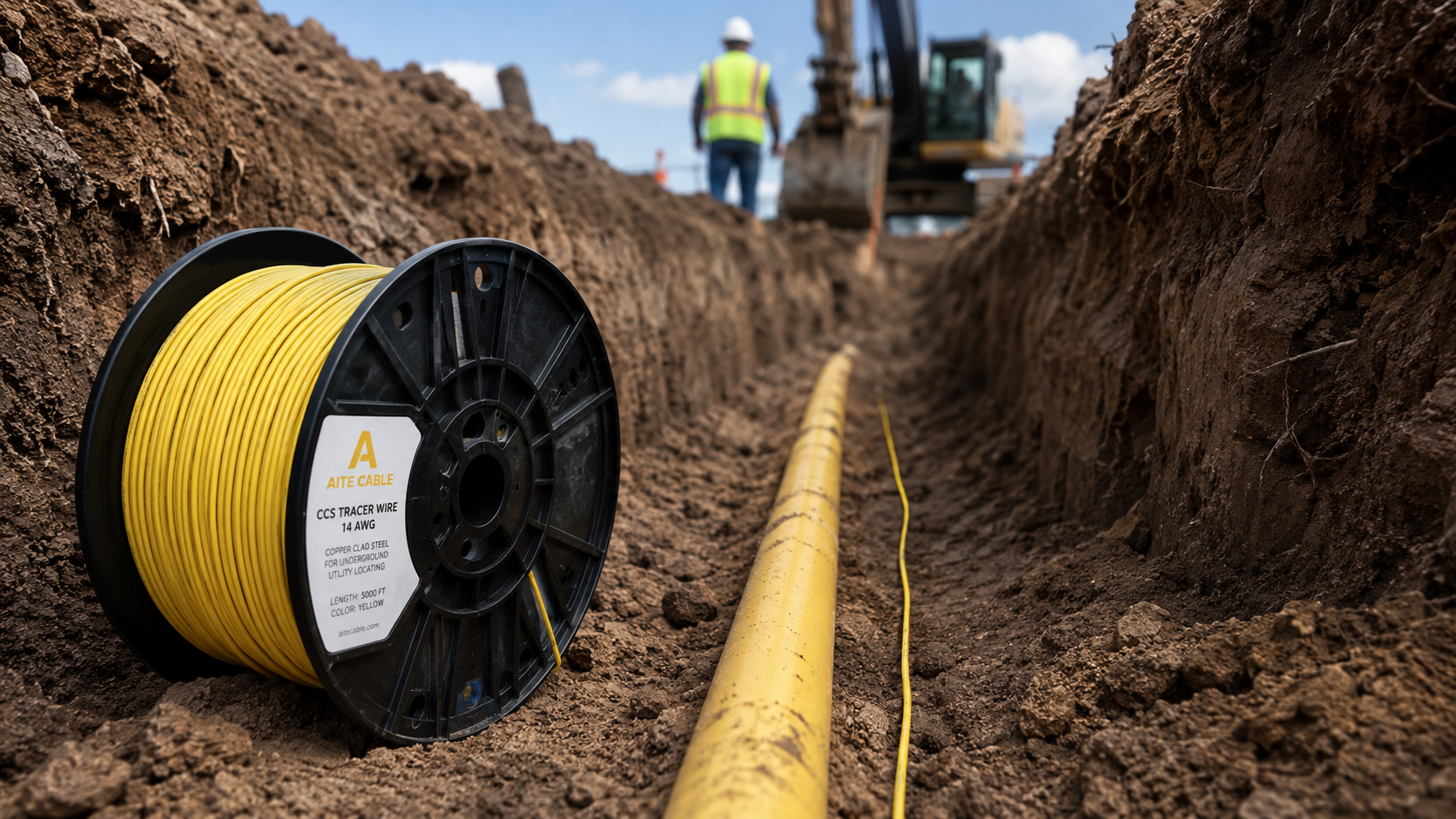 CCS tracer wire for underground utility locating